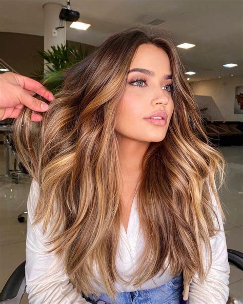 heavy blonde highlights on brown hair|natural brown with blonde highlights.